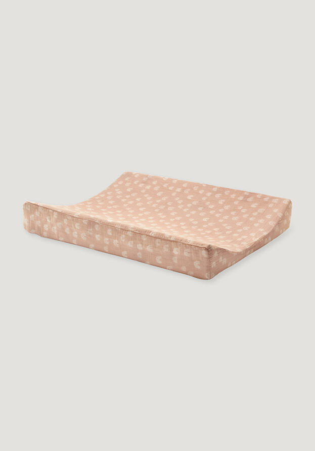 hessnatur Baby Wickelauflage-Bezug aus Bio-Baumwolle - beige - Größe 65x50 cm