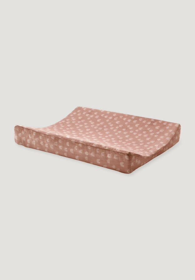 hessnatur Baby Wickelauflage-Bezug aus Bio-Baumwolle - rosa - Größe 65x50 cm