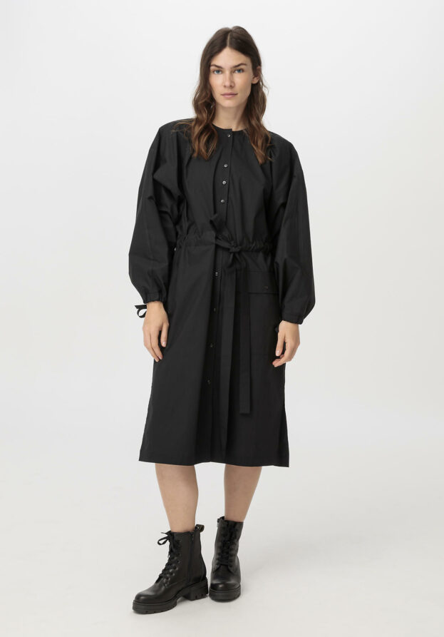 hessnatur Damen ZERO WASTE Kleid aus Bio-Baumwolle - schwarz - Größe 1size