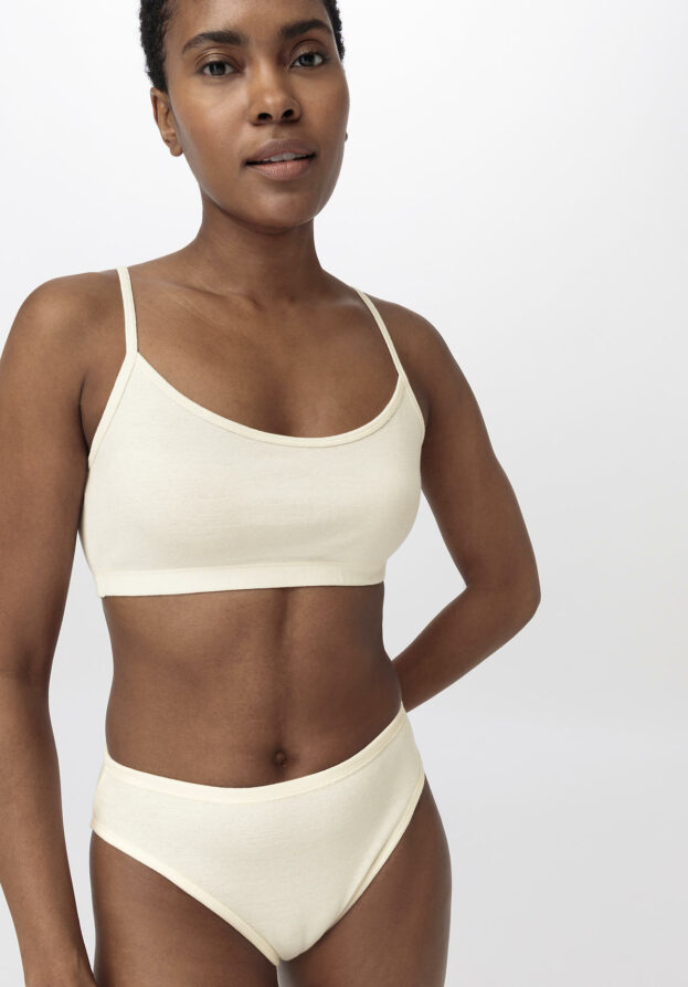 hessnatur Damen Bustier im 2er-Pack PURE NATURE aus Bio-Baumwolle - natur - Größe 46