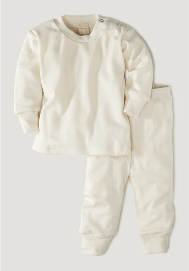 hessnatur Baby Pyjama Regular aus Bio-Baumwolle - natur - Größe 62/68