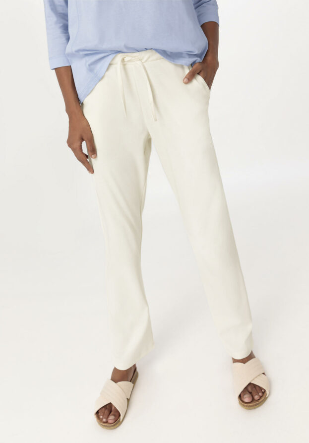 hessnatur Damen Schlafhose Regular PURE NATURE aus Bio-Baumwolle - natur - Größe 34