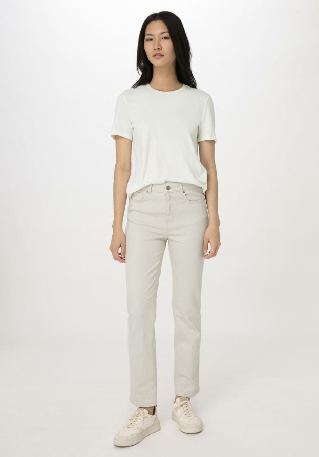 hessnatur Damen Jeans BEA High Rise Straight aus Bio-Denim mit Hanf - natur - Größe 33/30