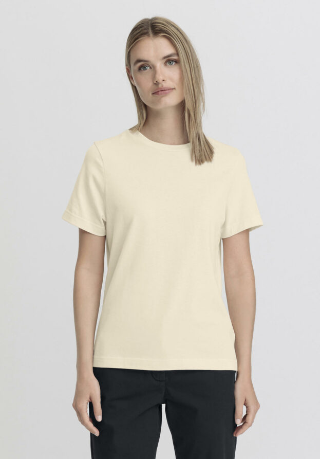 hessnatur Damen Heavy T-Shirt Relaxed aus Bio-Baumwolle - natur - Größe 42