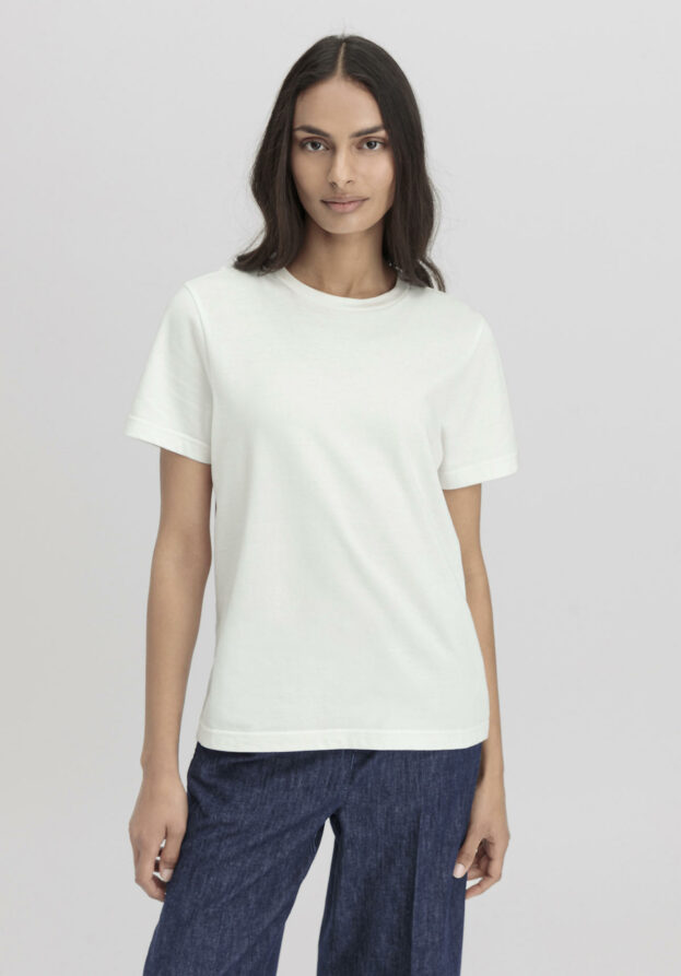 hessnatur Damen Heavy T-Shirt Relaxed aus Bio-Baumwolle - weiß - Größe 48