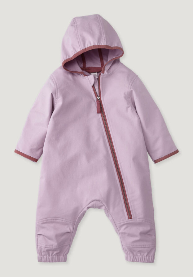 hessnatur Baby Softshell Overall Relaxed aus Bio-Baumwolle - rosa - Größe 98