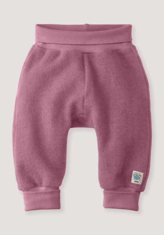 hessnatur Baby Wollfleece Hose Regular aus Bio-Merinowolle und Bio-Baumwolle - rosa - Größe 86/92