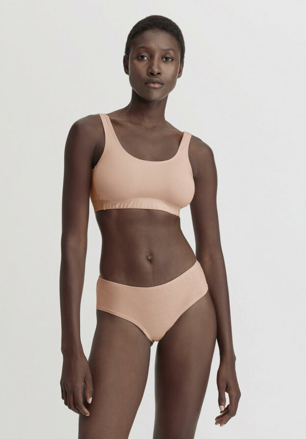 hessnatur Damen Bustier mit Softbund COTTON FEEL aus Bio-Baumwolle - rosa - Größe 36