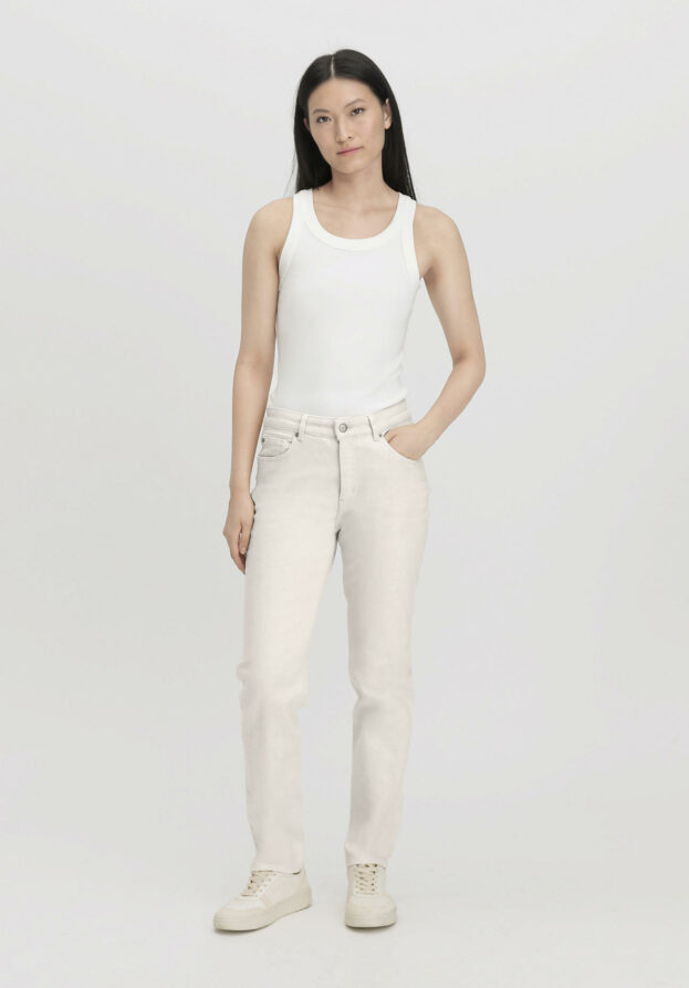 hessnatur Damen Jeans HANNA High Rise Mom aus Bio-Denim mit Hanf - natur - Größe 33/32