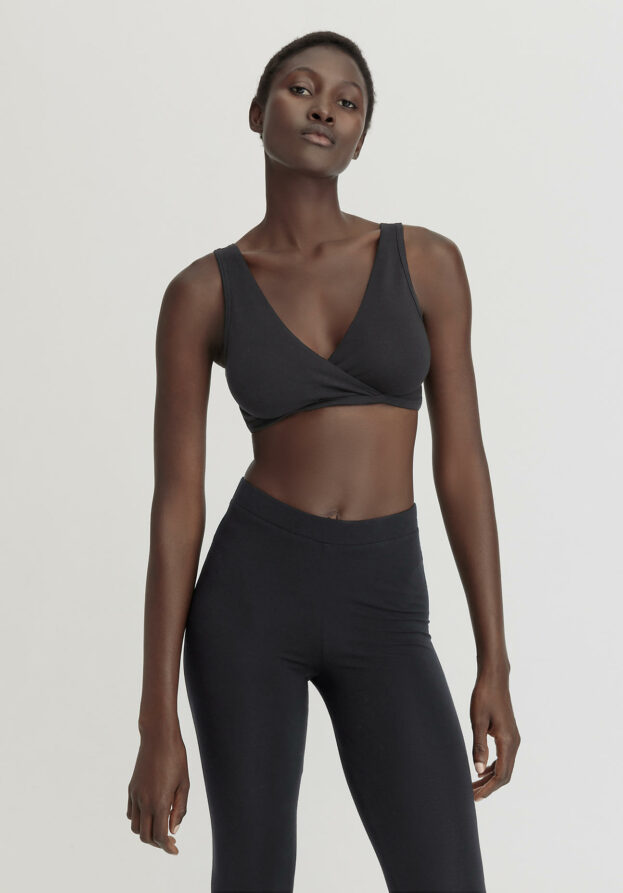 hessnatur Damen Still-Bustier aus Bio-Baumwolle - schwarz - Größe L