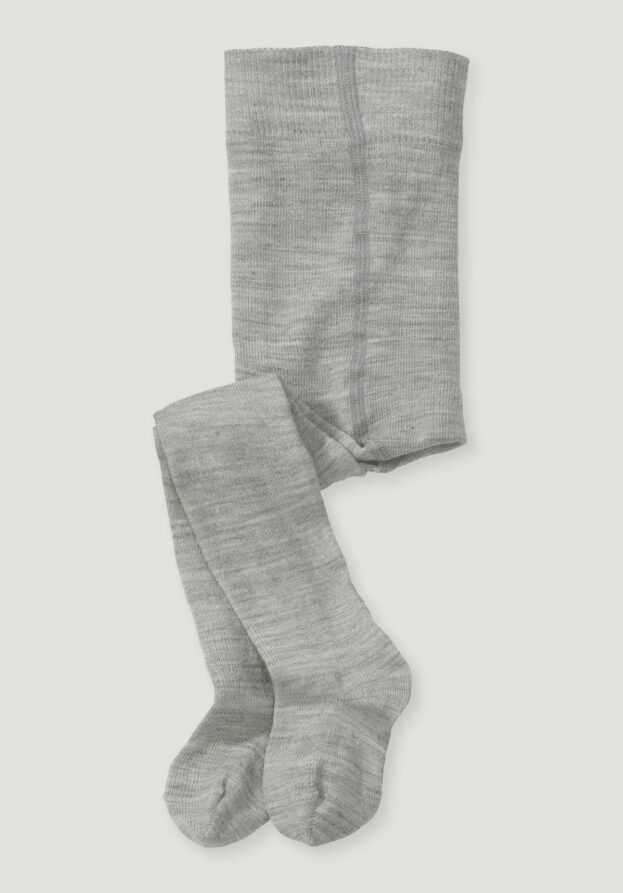 hessnatur Baby Woll-Strumpfhose aus Bio-Merino- mit Bio-Baumwolle - grau - Größe 74/80