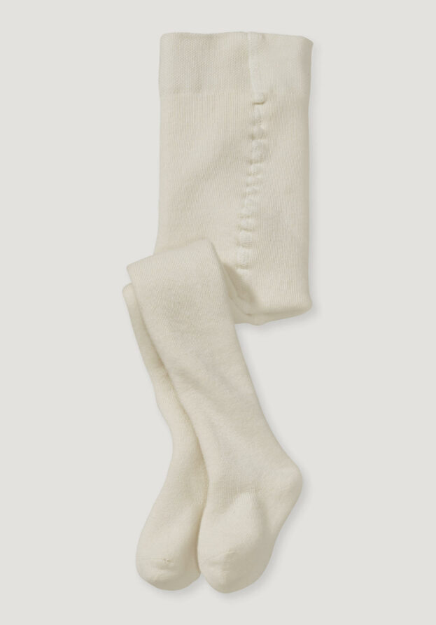 hessnatur Baby Plüsch Strumpfhose aus Bio-Baumwolle - natur - Größe 74/80