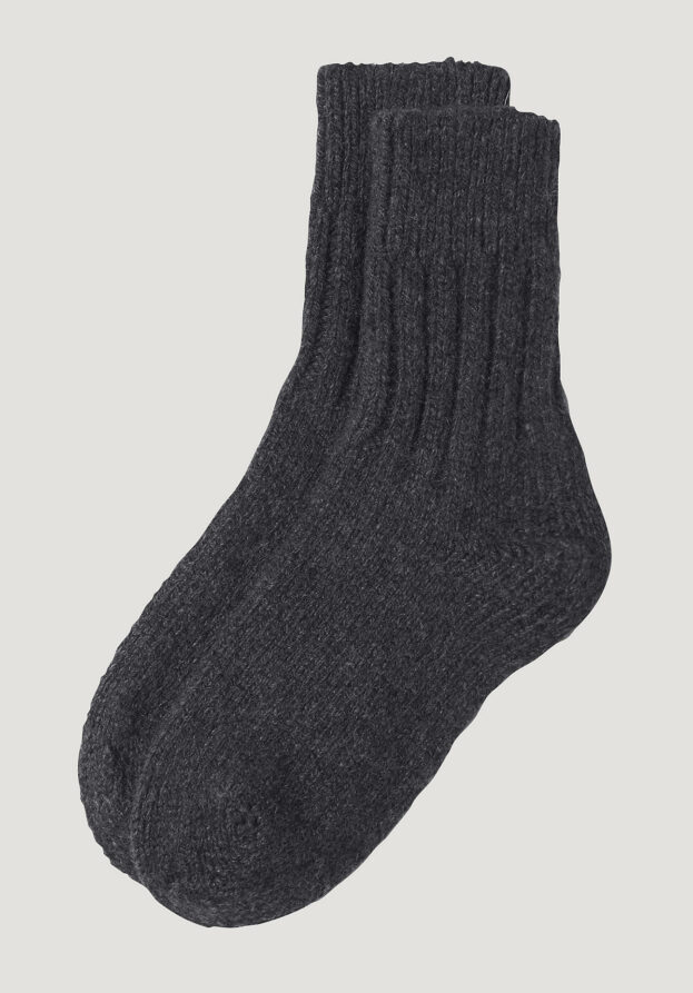 hessnatur Unisex Stricksocken aus Bio-Merinowolle - grau - Größe 40/41