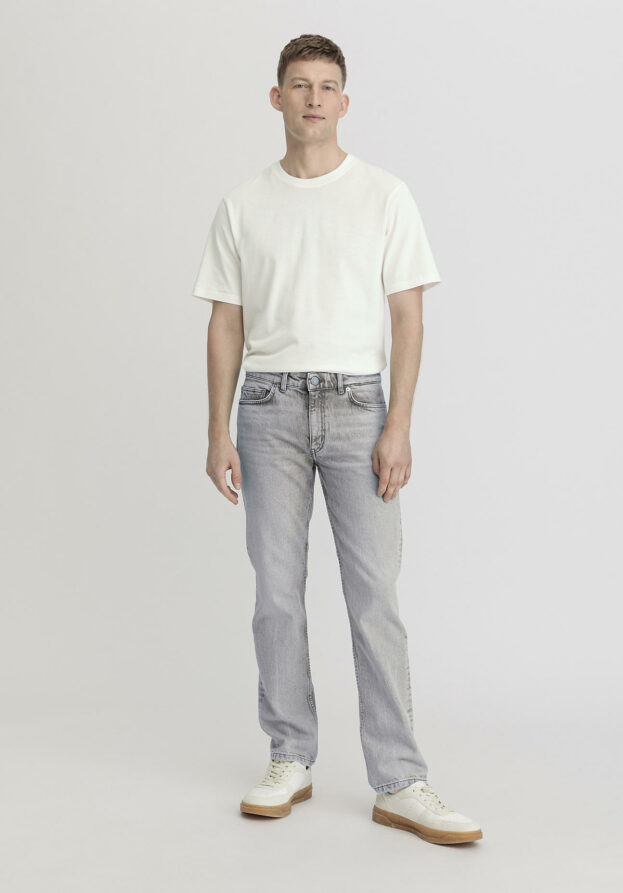 hessnatur Herren Jeans BEN Regular Straight aus Bio-Denim - grau - Größe 32/32