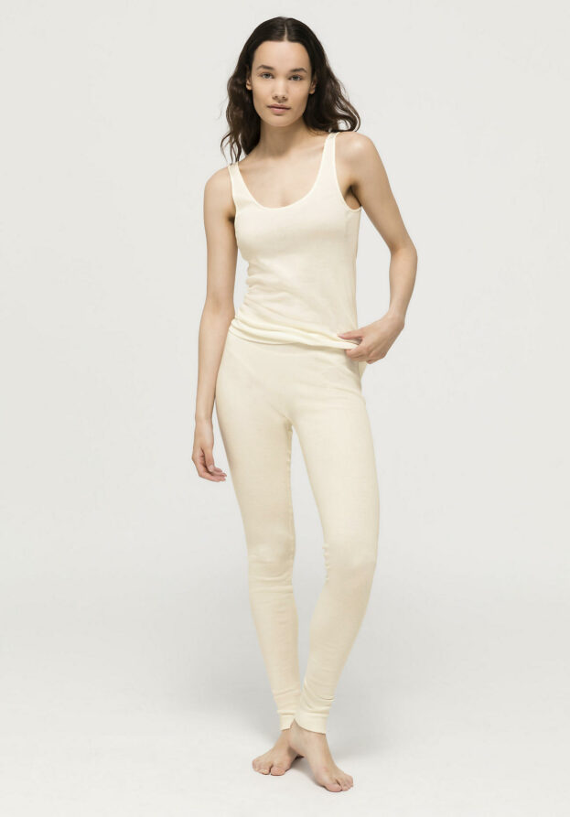 hessnatur Damen Leggings Regular Cut PURE NATURE aus Bio-Baumwolle - natur - Größe 44