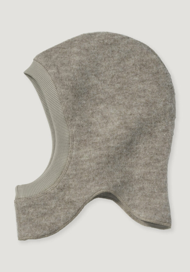 hessnatur Baby Wollfleece Mütze aus Bio-Merinowolle - grau - Größe 49-51 cm Kopfumfang