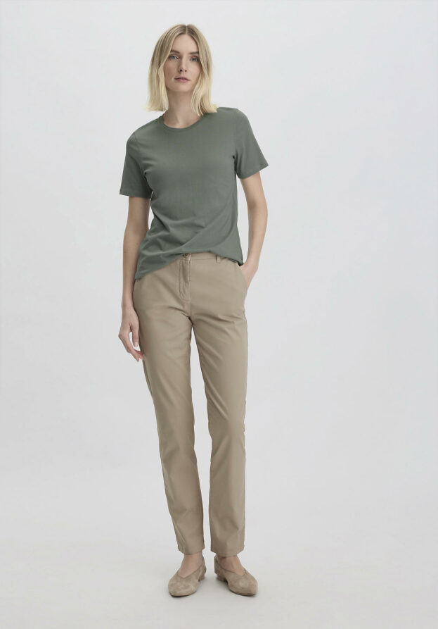 hessnatur Damen Chino Regular aus Bio-Baumwolle - beige - Größe 38