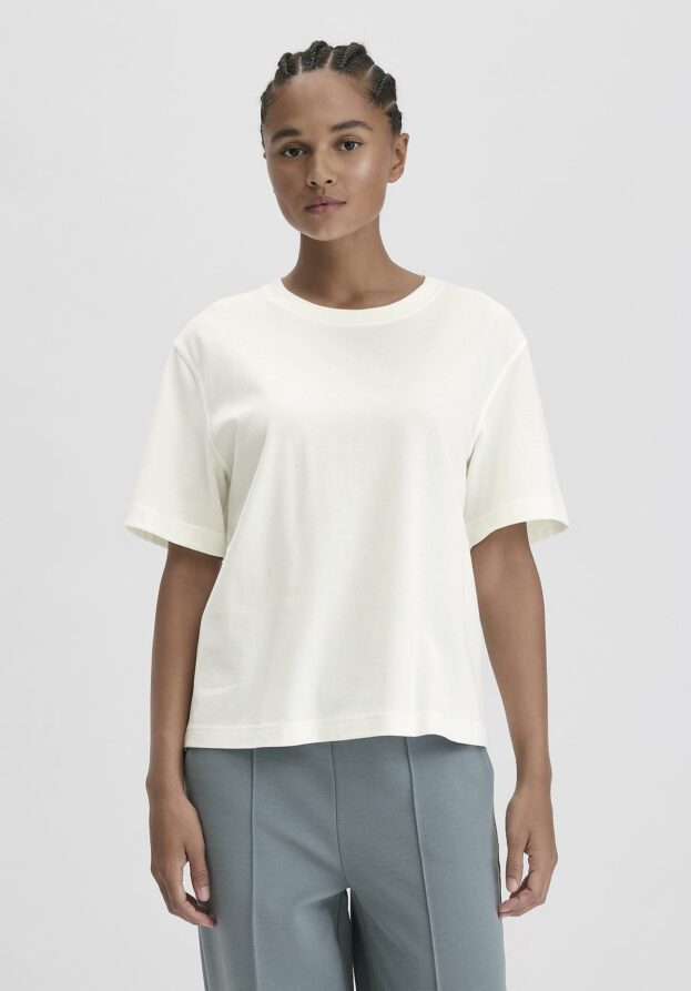hessnatur Damen Heavy Jersey T-Shirt Oversize aus Bio-Baumwolle - weiß - Größe 34