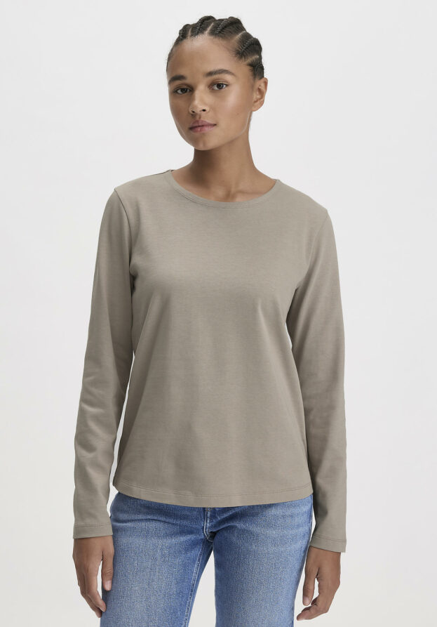 hessnatur Damen Heavy Shirt Relaxed aus Bio-Baumwolle - beige - Größe 36