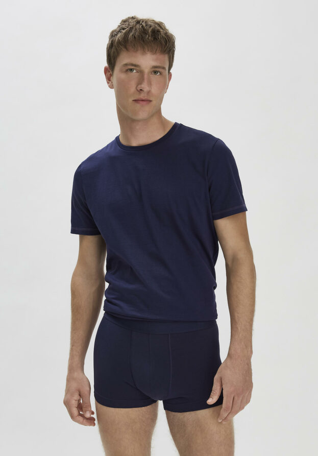 hessnatur Herren Pants Regular Cut COTTON MIX aus Bio-Baumwolle - blau - Größe 6 = L