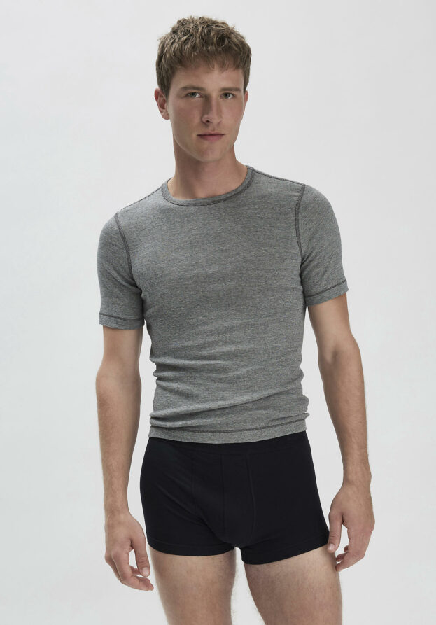 hessnatur Herren Pants Regular Cut COTTON MIX aus Bio-Baumwolle - schwarz - Größe 6 = L