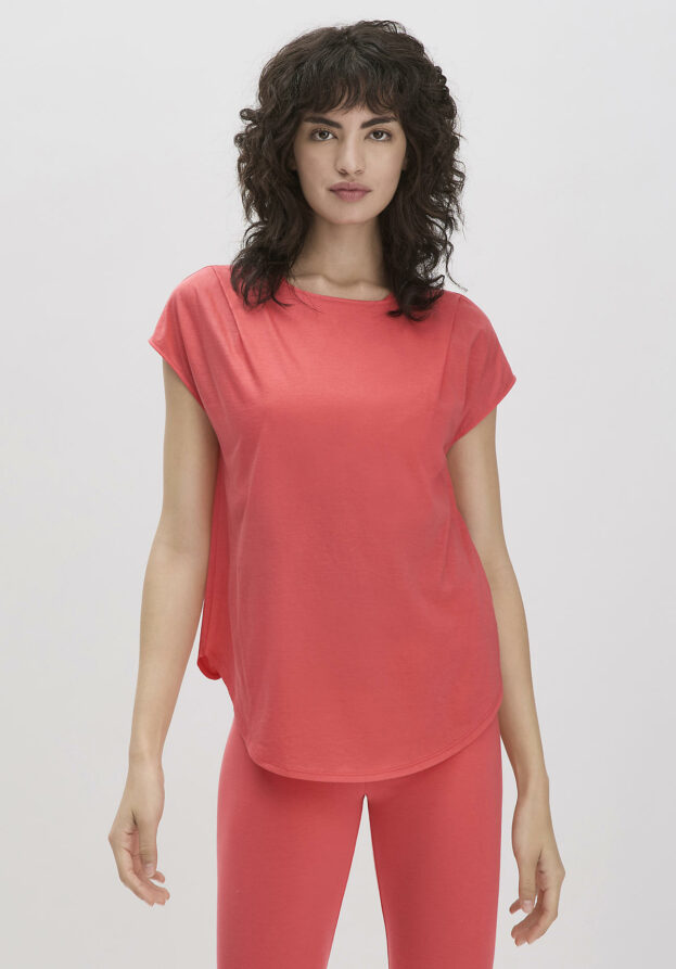 hessnatur Loungewear Shirt Relaxed ACTIVE LIGHT aus Bio-Baumwolle - rot - Größe 34