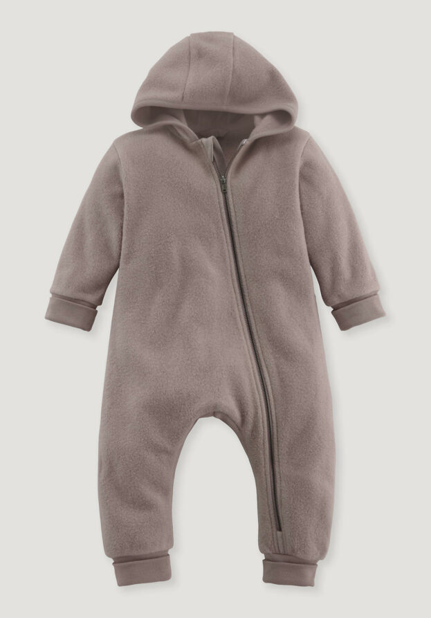 hessnatur Baby Softfleece Overall Regular aus Bio-Baumwolle - lila - Größe 98/104