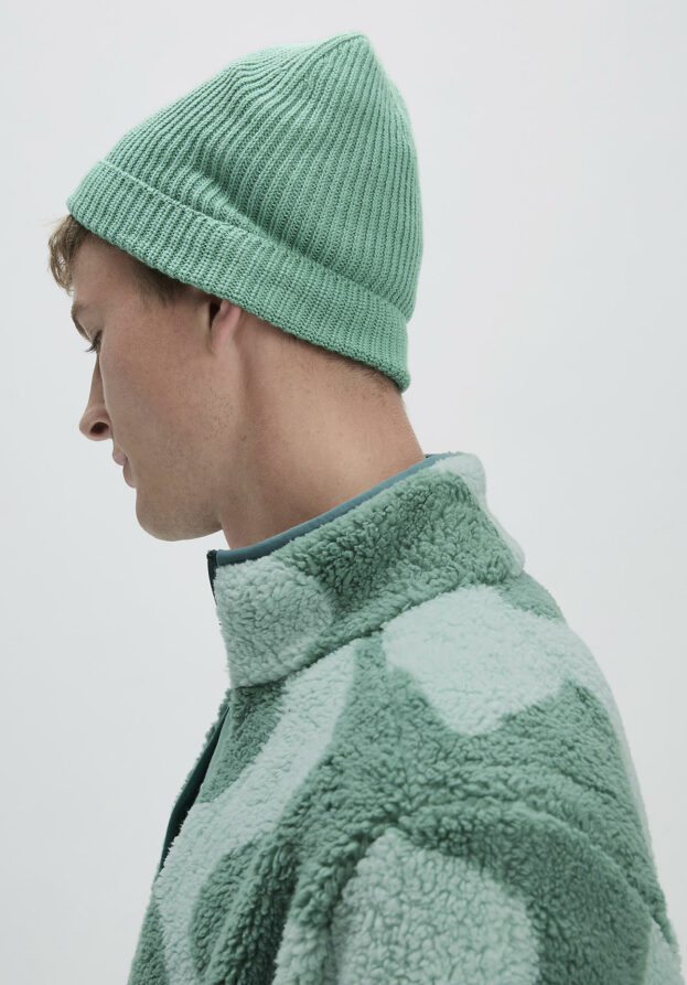 hessnatur Strickbeanie aus Bio-Baumwolle - grün - Größe One Size