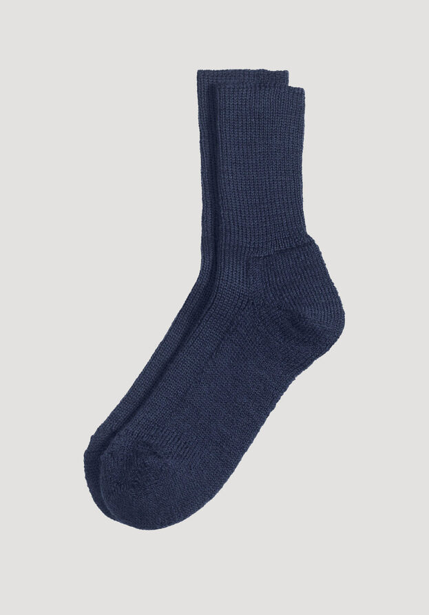 hessnatur Wollsocke aus Bio-Merinowolle - blau - Größe 36/37