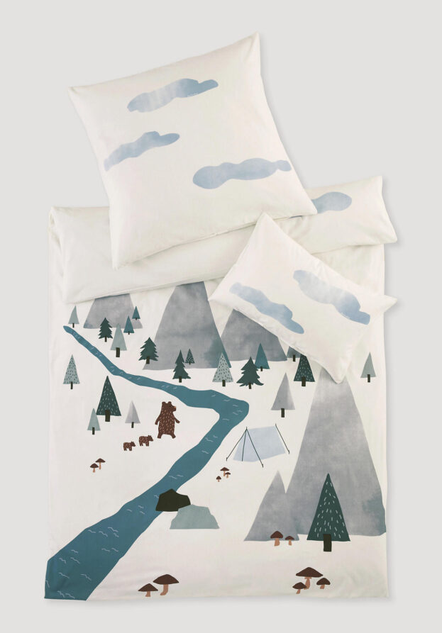 hessnatur Baby Biber Bettwäsche-Set aus Bio-Baumwolle - natur - Größe 135x200 / 80x80 cm