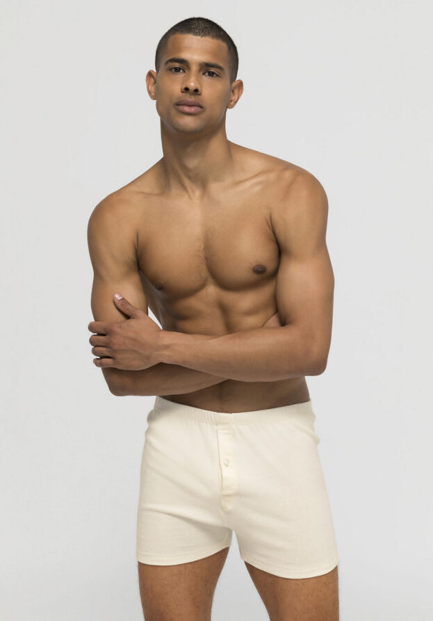 hessnatur Herren Boxershorts Regular Cut PURE NATURE aus Bio-Baumwolle - natur - Größe 7 = XL