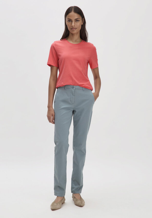 hessnatur Damen Chino Regular aus Bio-Baumwolle - grün - Größe 40