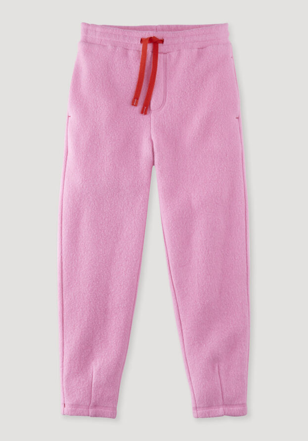 hessnatur Kinder Fleece Hose Regular aus Bio-Baumwolle - rosa - Größe 158/164