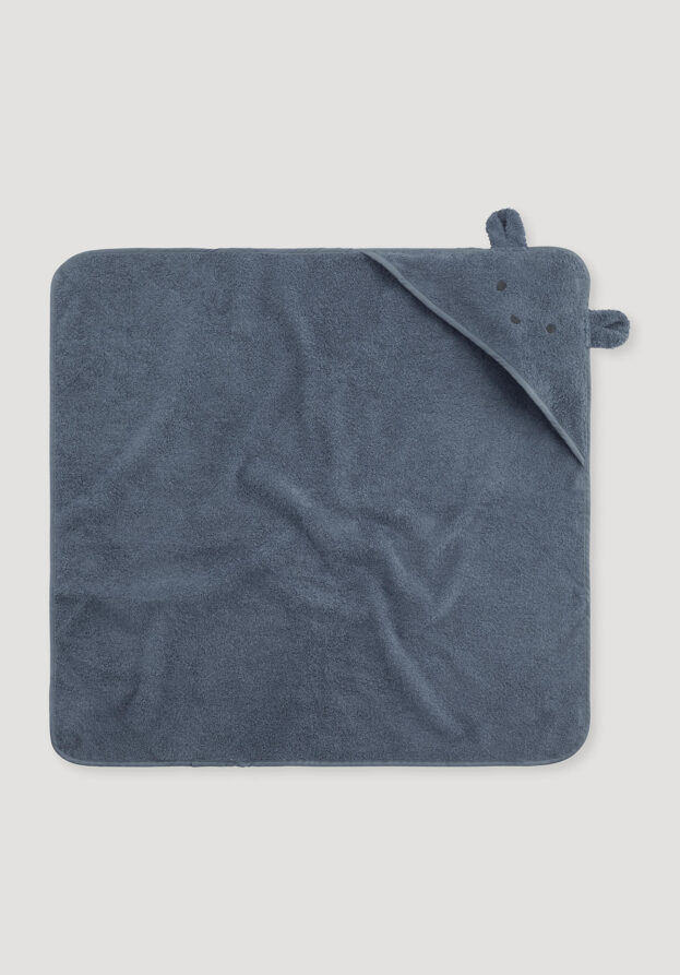 hessnatur Baby Frottier-Handtuch aus Bio-Baumwolle - blau - Größe 70 x 70 cm