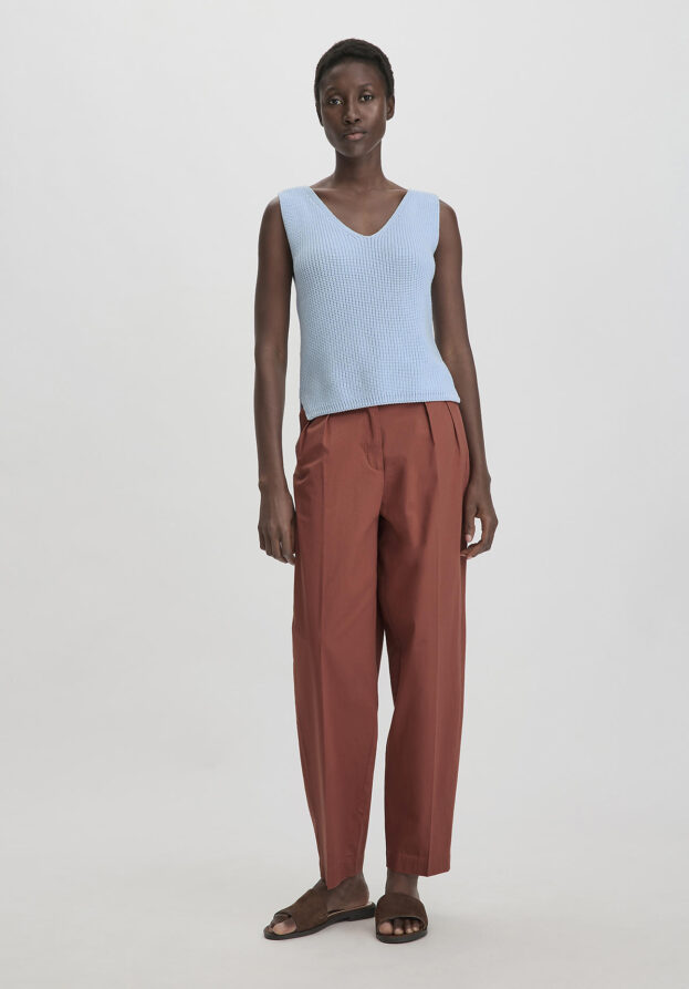 hessnatur Damen Hose Ballon Relaxed aus Bio-Baumwolle - rot - Größe 40