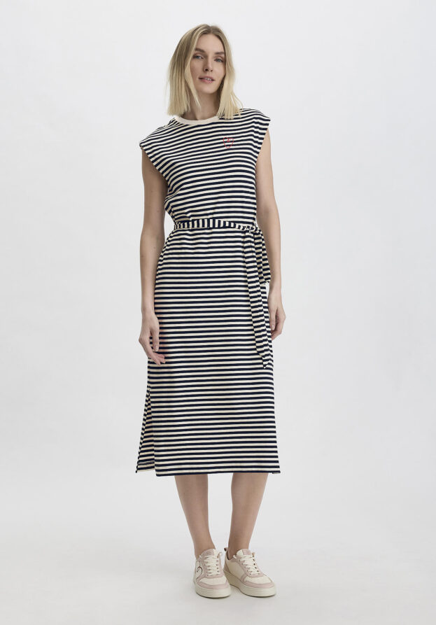 hessnatur Damen Jersey Kleid Midi Regular aus Bio-Baumwolle - schwarz - Größe 48