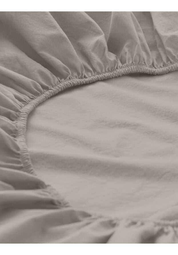 hessnatur Perkal Spannbettlaken aus Bio-Baumwolle - beige - Größe 140-160x200 cm