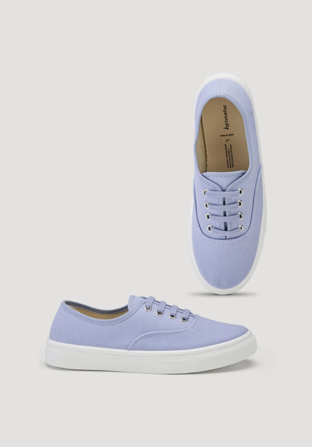 hessnatur Damen Sneaker Canvas - lila - Größe 42