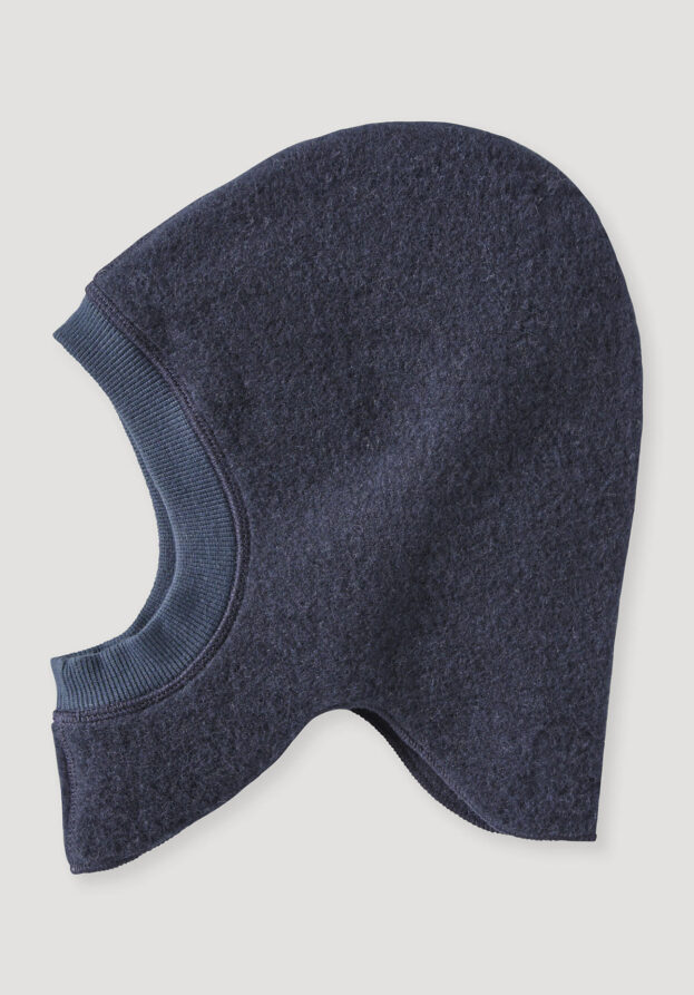 hessnatur Baby Wollfleece Mütze aus Bio-Merinowolle - blau - Größe 49-51 cm Kopfumfang