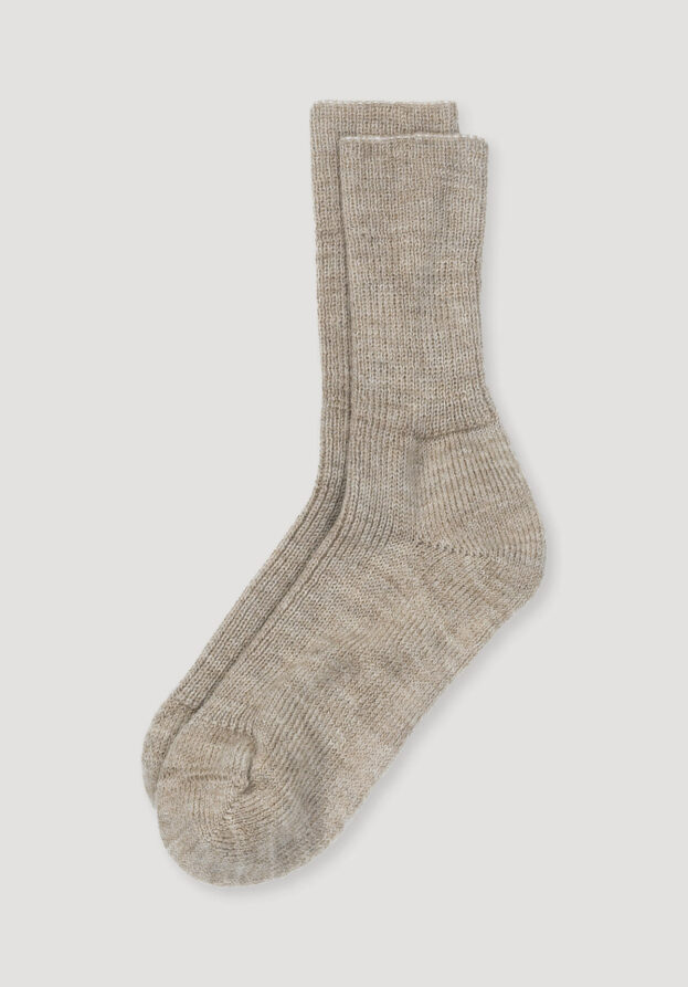 hessnatur Wollsocke aus Bio-Merinowolle - beige - Größe 38/39