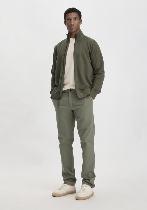 hessnatur Herren Chino LENN Regular aus Bio-Baumwolle - grün - Größe 34/32