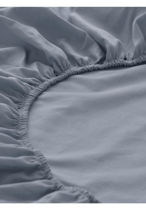 hessnatur Jersey Spannbettlaken aus Bio-Baumwolle - blau - Größe 140-160x200 cm