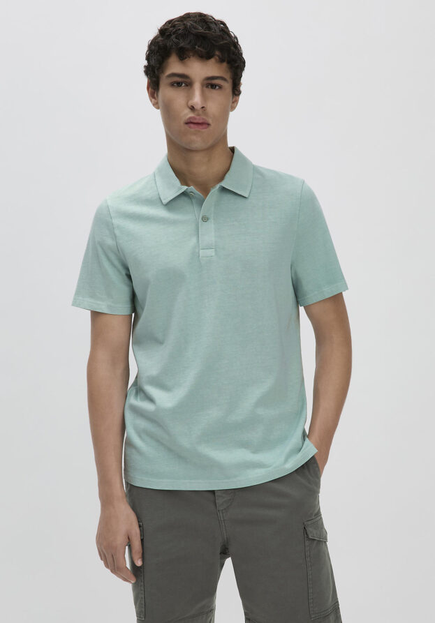hessnatur Herren Polo Regular aus Bio-Baumwolle - grün - Größe 52