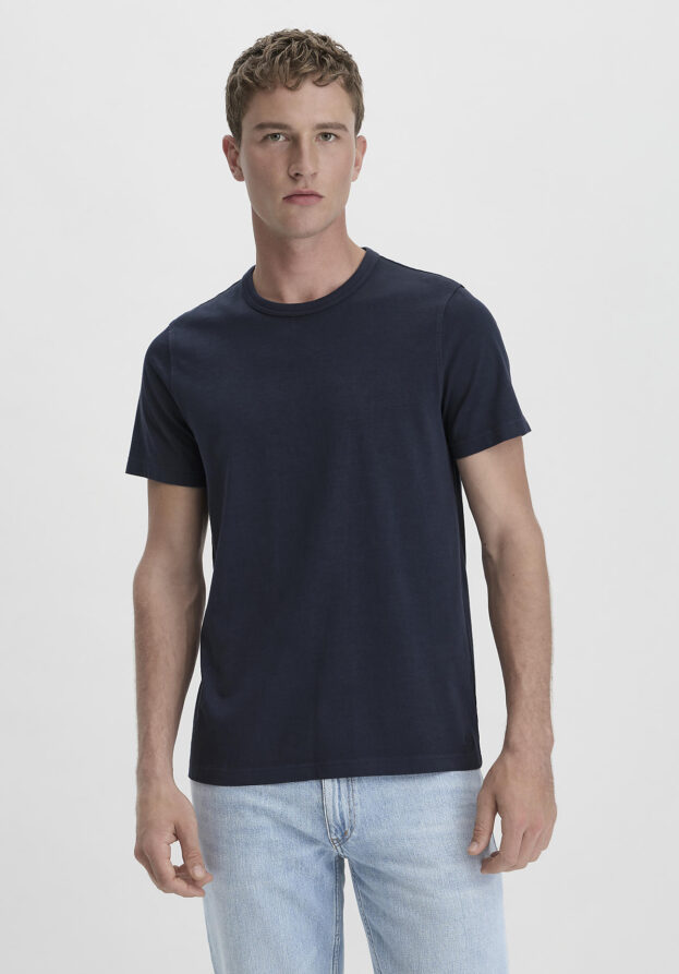 hessnatur Herren Shirt Regular aus Bio-Baumwolle - blau - Größe 54