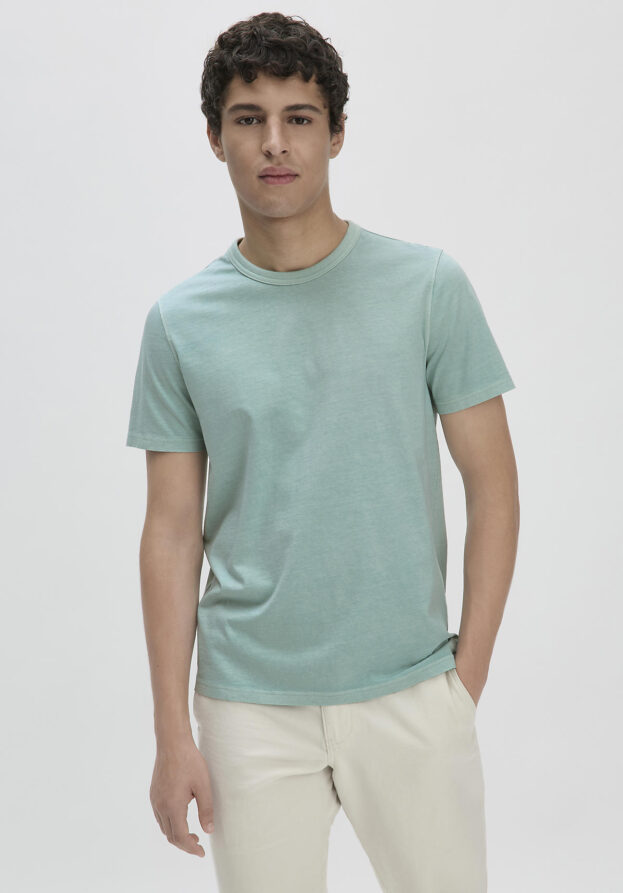 hessnatur Herren Shirt Regular aus Bio-Baumwolle - grün - Größe 48