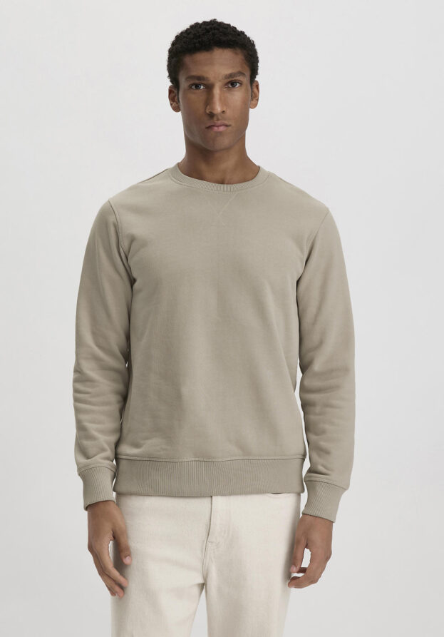 hessnatur Herren Sweatshirt Regular aus Bio-Baumwolle - beige - Größe 52