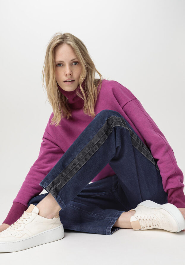 hessnatur Damen Jeans NELE Mid Rise Barrel Leg aus Bio-Denim - blau - Größe 33/30