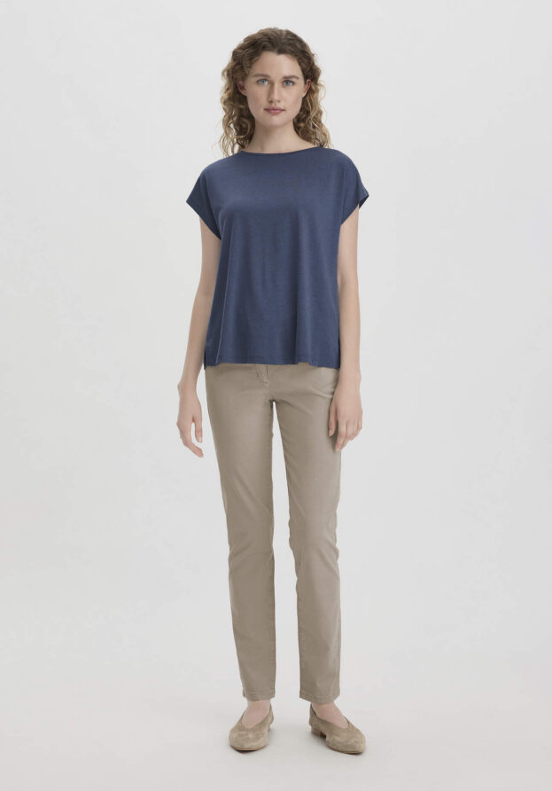 hessnatur Damen 5-Pocket Hose Skinny aus TENCEL™ Lyocell mit reiner Bio-Baumwolle - beige - Größe 36