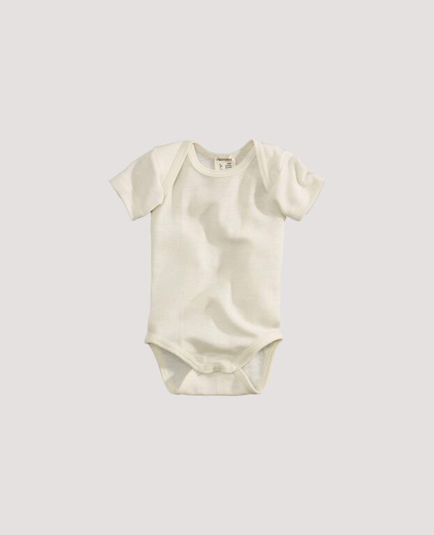 hessnatur Baby Body Slim aus Bio-Merinowolle mit Seide - natur - Größe 62/68