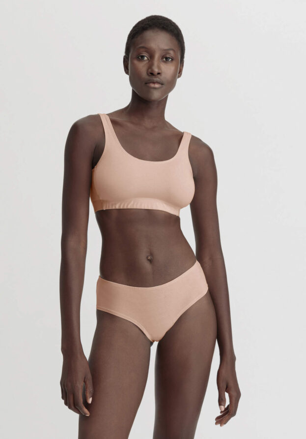 hessnatur Damen Bustier Softbund COTTON FEEL aus Bio-Baumwolle - rosa - Größe 34